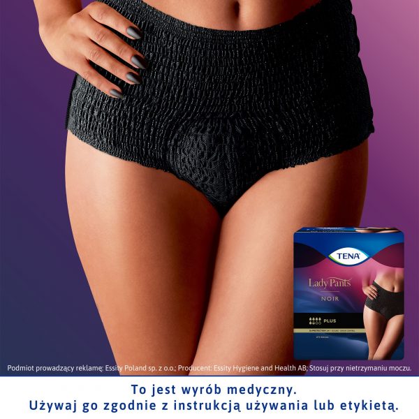 TENA Lady Pants Plus Noir L (95-130 cm), bielizna chłonna, 30 sztuk - obrazek 4