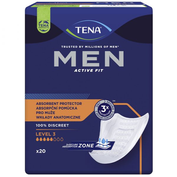 TENA Men Super Level 3, wkładki anatomiczne, 20 sztuk