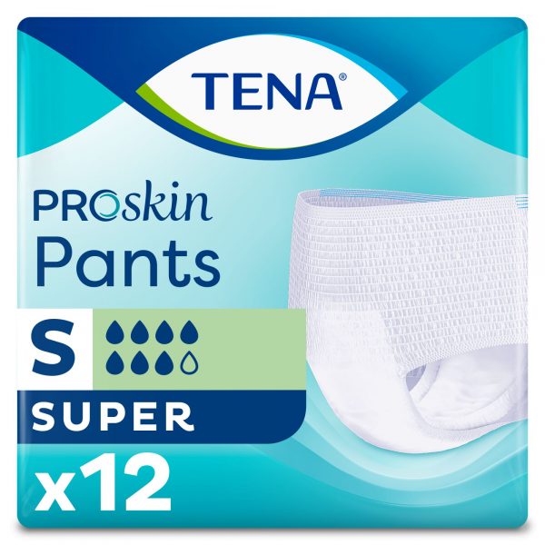TENA Pants ProSkin Super S (65-85 cm), majtki chłonne, 12 sztuk - obrazek 2