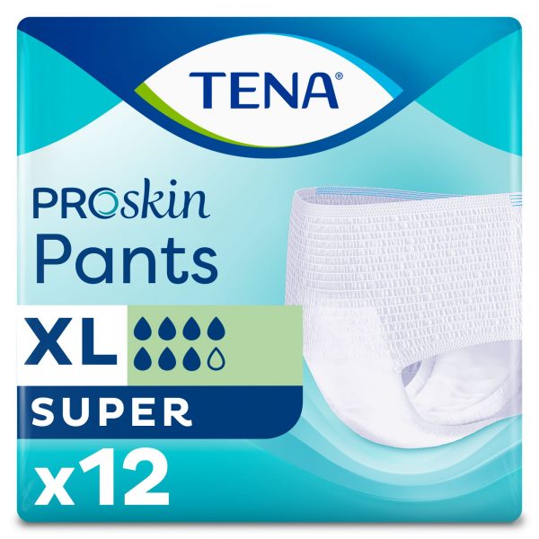 TENA Pants ProSkin Super XL (120-160 cm), majtki chłonne, 12 sztuk - obrazek 2