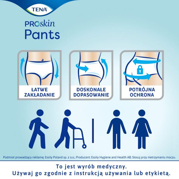 TENA Pants ProSkin Super XL (120-160 cm), majtki chłonne, 12 sztuk - obrazek 6