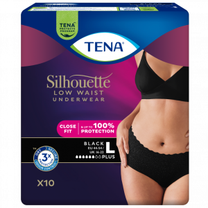TENA SILHOUETTE PLUS BLACK L 10 szt.