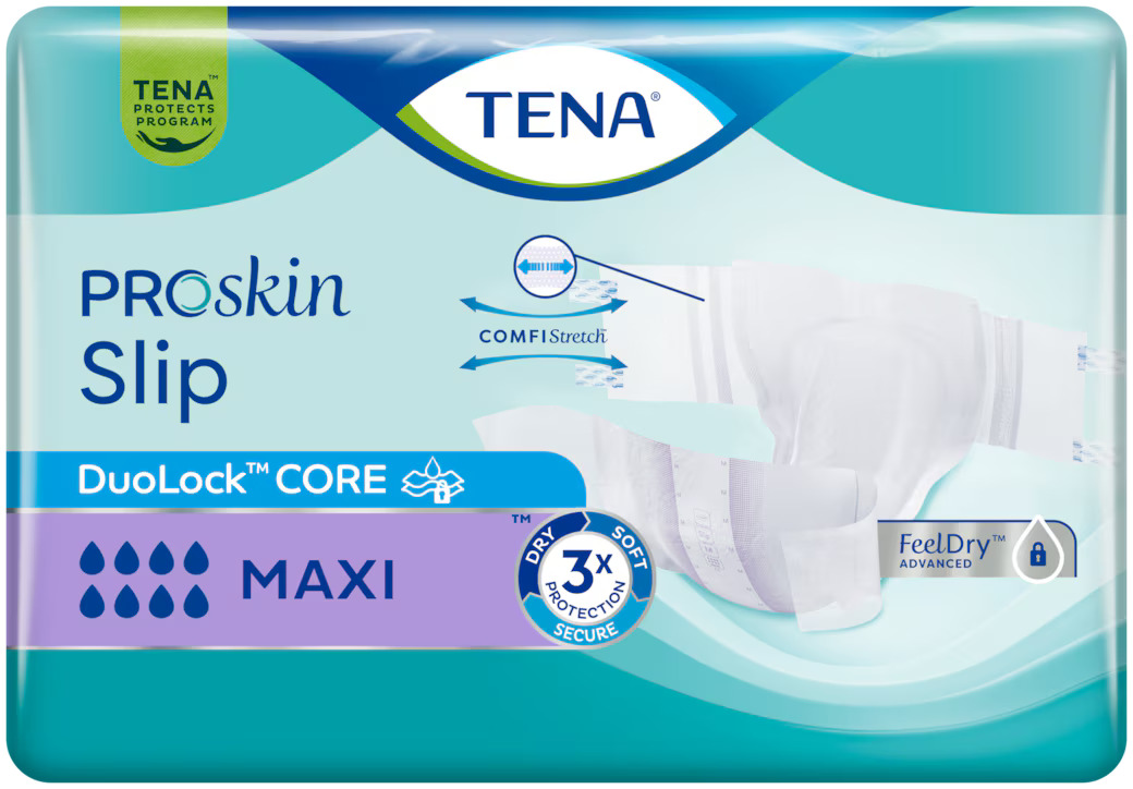 TENA Slip ProSkin Maxi XL, pieluchomajtki, 24 sztuk